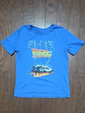 Hybrid Apparel Blue Back to the Future Kids Graphic Tee